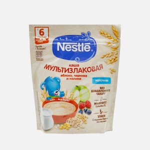 Каша Нестле Мультизлаковая Яблоко/черн/малина мол с 6мес 200г