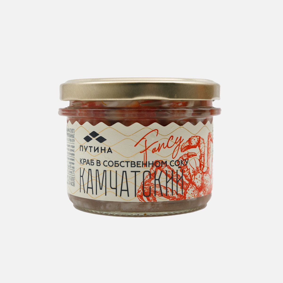 Мясо краба Путина камчатского в с/соку Фенси ст/б 210г Мясо краба Путина камчатского в с/соку Фенси ст/б 210г