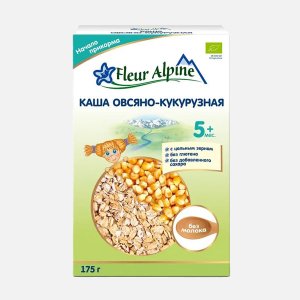 Каша Флер Альпин Овсяно-кукурузная безглютеновая с 5мес к/к 175г