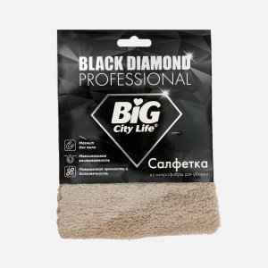Салфетки Биг Сити из микрофибры Блек Диамонд 1шт 16х2х21