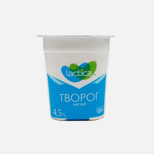 Творог Лактика мягкий 4.5% пл/ст 120г