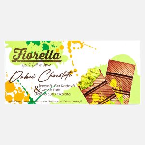 Шоколад Фиорелла дубайский с фисташковой начинкой к/к 200г
