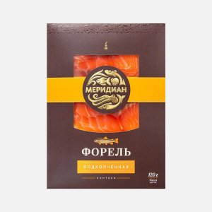 Форель Меридиан ломтики подкопченная в/у 120г