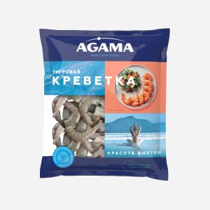 Креветка Агама тигровая №8 16/20 с/м пл/пак 400г