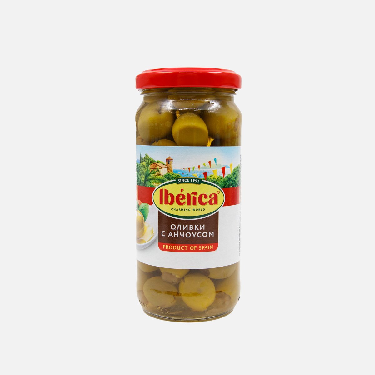 Оливки Иберика с анчоусом ст/б 235г Оливки Иберика с анчоусом ст/б 235г