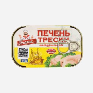 Печень трески Знаток натуральная ж/б 115г