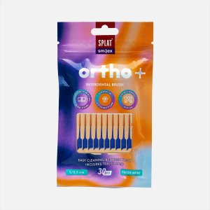 Ершик Сплат Смайлекс Орто+ межзубн со вкус мяты S мягкий 30шш