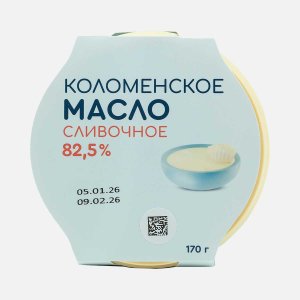 Масло Коломенское сливочное 82.5% 170г