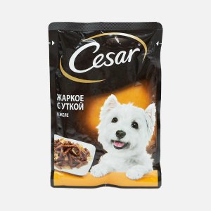 Корм Цезарь Жаркое с уткой д/собак пауч 85г