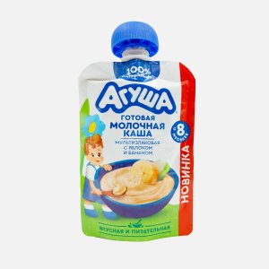 Каша Агуша Мультизлаковая яблоко/банан молоч с 8мес 100г