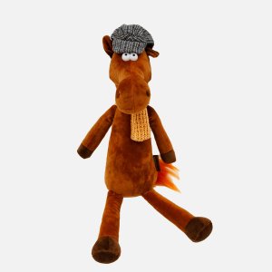 Игрушка мягк МаксиТойз Конь Эрик в Кепке и Шарфе 28см искусственный