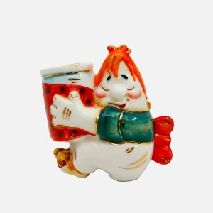 Украшение елоч Лефортовский фарфор Карлсон фарфор 9х5,5х9,5см