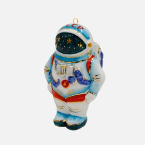 Украшение елоч Лефортовский фарфор Космонавт СССР фарфор 6,5х5х10,5см