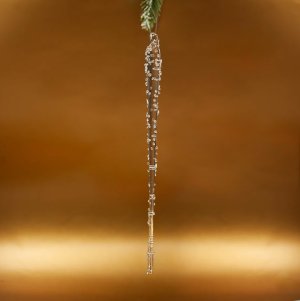 Украш елоч Холидей Классик Сосулька Льдинки стекло 2х2х25см AXM203