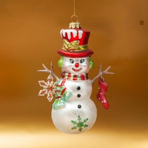 Украш елочХолидей Классик Снеговик руки-веточки рождеств в кр цилиндр
