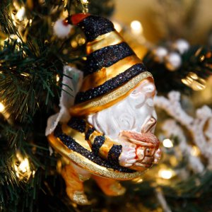 Украшение елочное Холидей Классик Гном в костюмеПчелка стек9х7,5х14,5