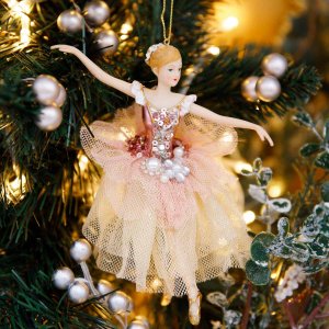 Украш елочХолидейКлассик Балерина Танец Золушки на балу полистоун