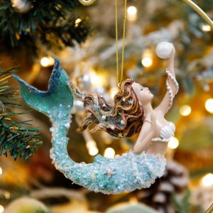 Украш елочХолидейКлассик Русалочка Сердце океана полистоун 11х3,5х10см