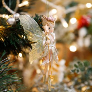 Украш елочХолидейКлассик Цветочная фея с зол цветком полистоун7х7,5х12
