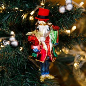 Украш елочХолидейКлассик Лошадка Джентльмен с подарками стек 7х5х16