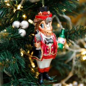 Украш елочХолидейКлассик Лошадь Мистер Хорс стекло 7,5х6х15см 25399