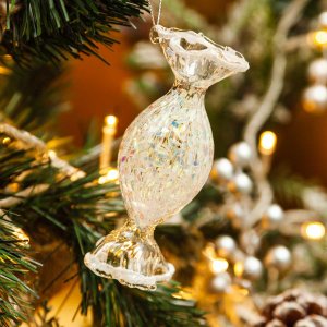 Украшен елочХолидей Классик Конфета Королевский шарм стекло 4х4х10,5см