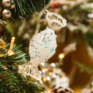 Украшен елочХолидей Классик Конфета Королевск шарм искрист стек4х4х10,5