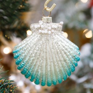 Украшен елоч Холидей КлассикМорской гребешок золотой винтаж стек7х3,5х8