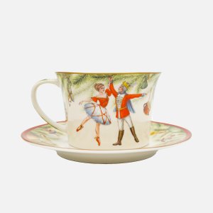 Чайная пара Лефард 250мл Щелкунчик фарфор 16х16х9см 760-821