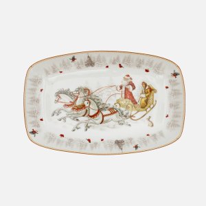 Блюдо Лефард Морозко прямоугольное 25х16х3см фарфор 85-2046