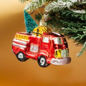 Украшение елочное Автобус L11 W5,5 H8см стекло