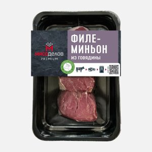 Стейк Мясоделов Филе-Миньон из говядины охл в/у 300г