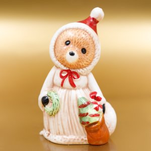 Фигурка декорат Медвежонок L9 W6 H14см керамика