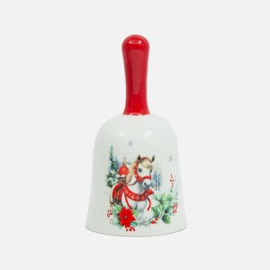 Изделие декоративное Колокольчик Лошадь L7 W7 H13см керамика