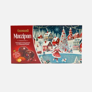 Набор конфет Грондар Темный марципан с гранатовой начин 126г