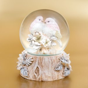 Фигурка декор в стек шаре Птички Зимняя СказкаD6смL7 W6,5 H8см полим
