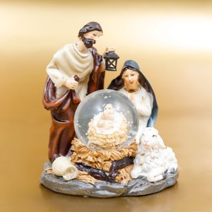 Фигурка декор в стек шаре Рождество L10 W8 H11см полимер