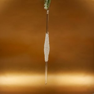 Украшение елочное Сосулька L2,5 W2,5 H30,5см стекло