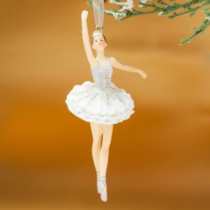 Украшение елочное подвесное Балерина L7 W4,5 H14,5см полимер