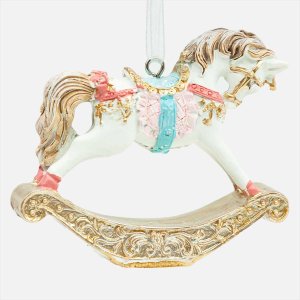 Украшение елочное Лошадка-качалка L7,5 W2 H6,5см полимер
