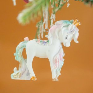 Украшение елочное подвесное Лошадка L8 W2,5 H7,5см полимер 824219