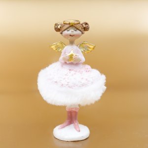 Фигурка декоративная Ангел L7 W7 H10,5см полимер