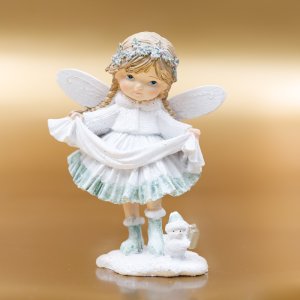 Фигурка декоративная Девочка-фея L8,5 W6 H12см полимер