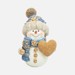 Фигурка декоративная Снеговик L7,5 W6 H11см полимер