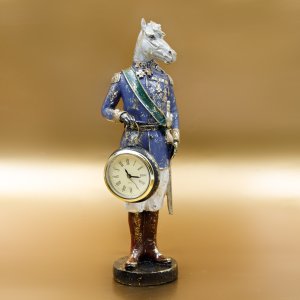 Фигурка декоративнаяЛошадь с часами D5см L10,5 W8 H31,5см полимер825429