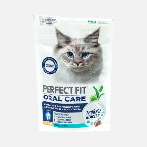 Лакомство д/кошек Перфект Фит Орал Каре курица/мята пауч 50г