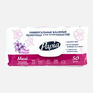 Полотенца Папиа влажные универсальные д/поверхностей 50шт
