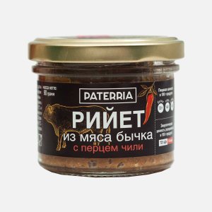 Рийет Патеррия из мяса бычка с перцем чили ст/б 90г