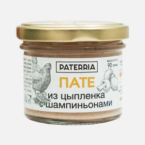 Пате Патеррия из цыпленка с шампиньонами ст/б 90г