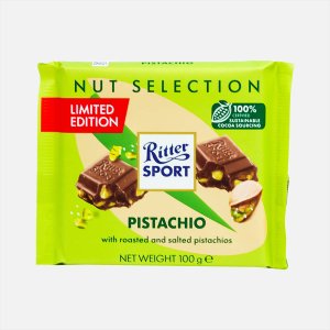 Шоколад Риттер Спорт молоч с солеными фисташками 100г